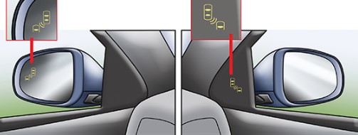 What is a blind spot warning light