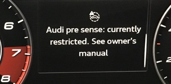 What Does the Audi Pre Sense Warning Light Mean