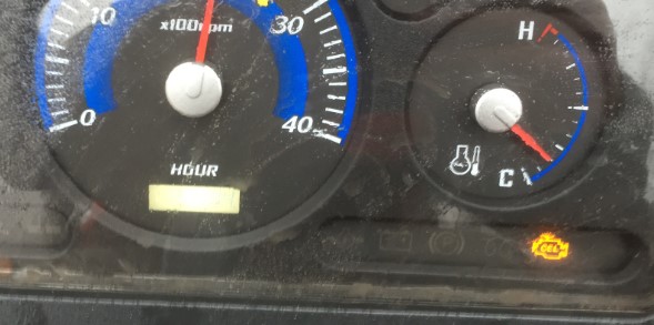 What does the Kioti tractor check engine light mean