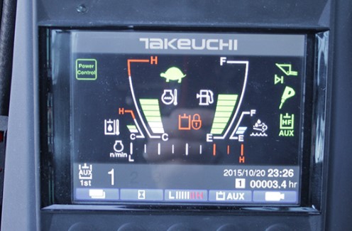 Action to take when a Takeuchi warning light appears