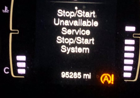 Why is the Auto Stop Start Warning Light Come On
