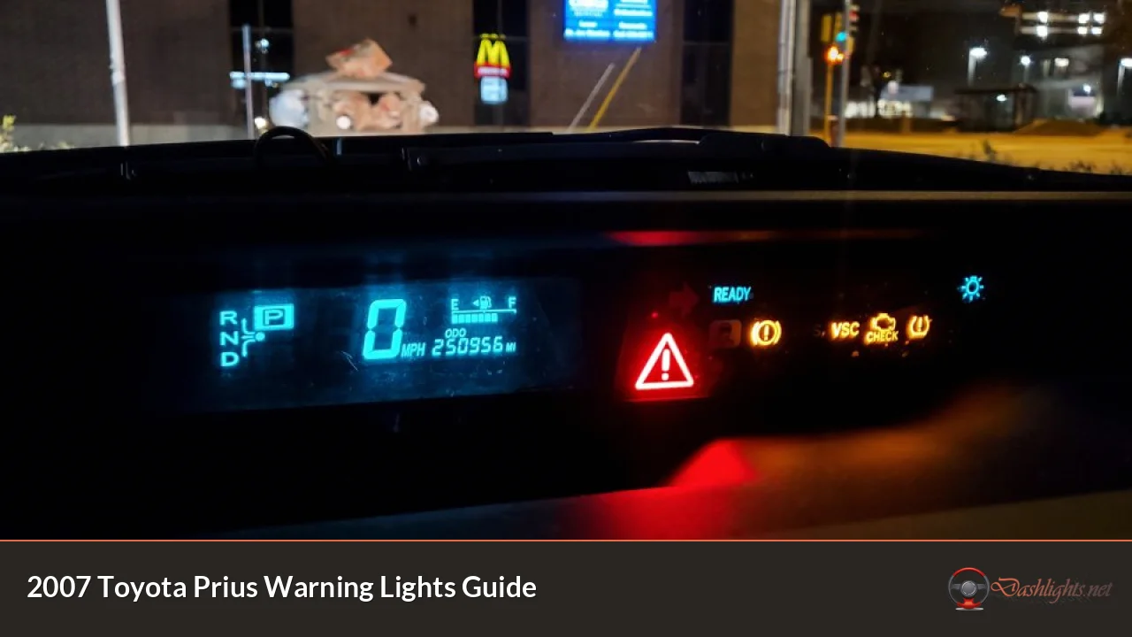 2007 Toyota Prius Warning Lights Guide