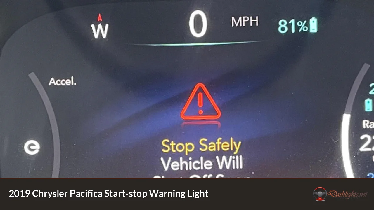 2019 Chrysler Pacifica Start-stop Warning Light