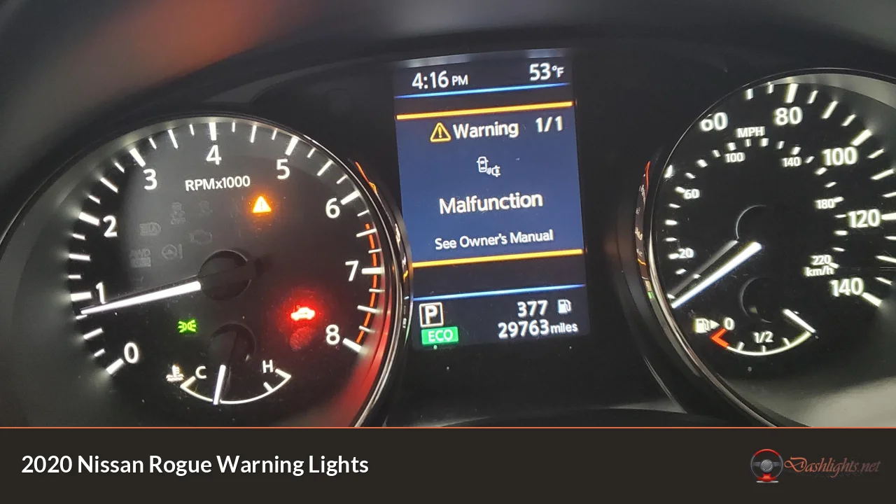 2020 Nissan Rogue Warning Lights