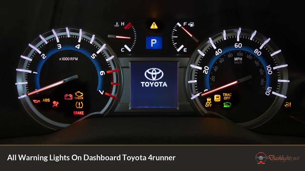 All Warning Lights On Dashboard Toyota 4runner