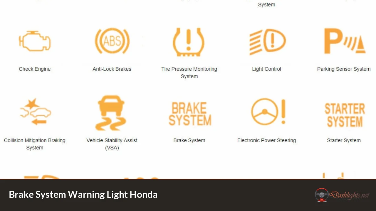 Brake System Warning Light Honda