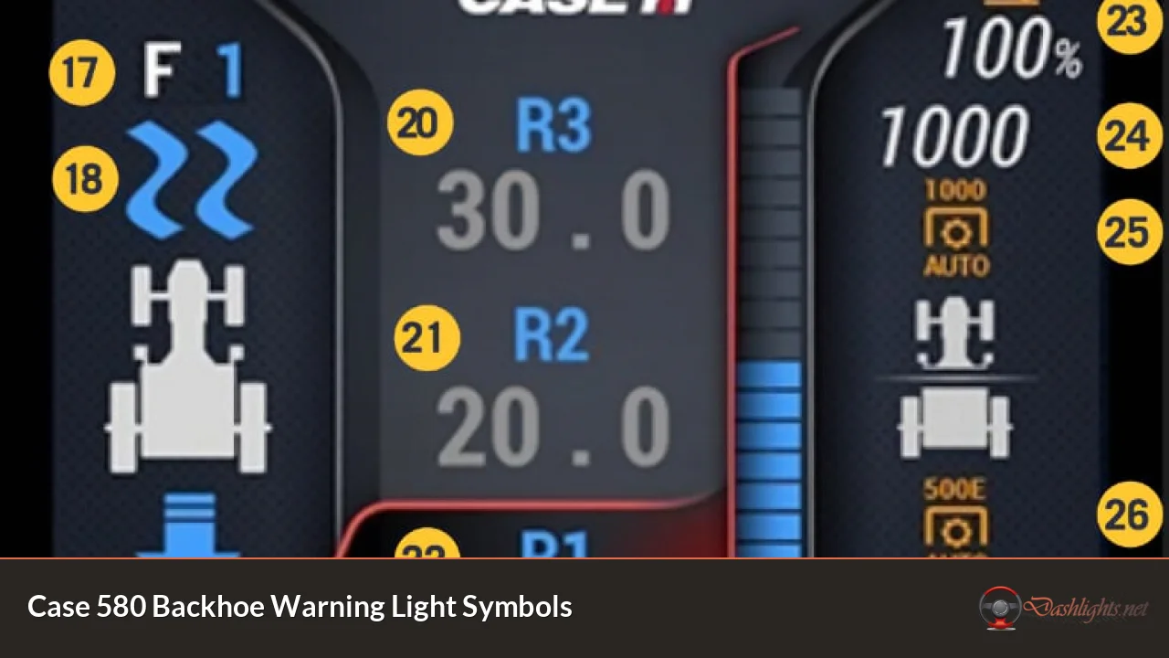 Case 580 Backhoe Warning Light Symbols