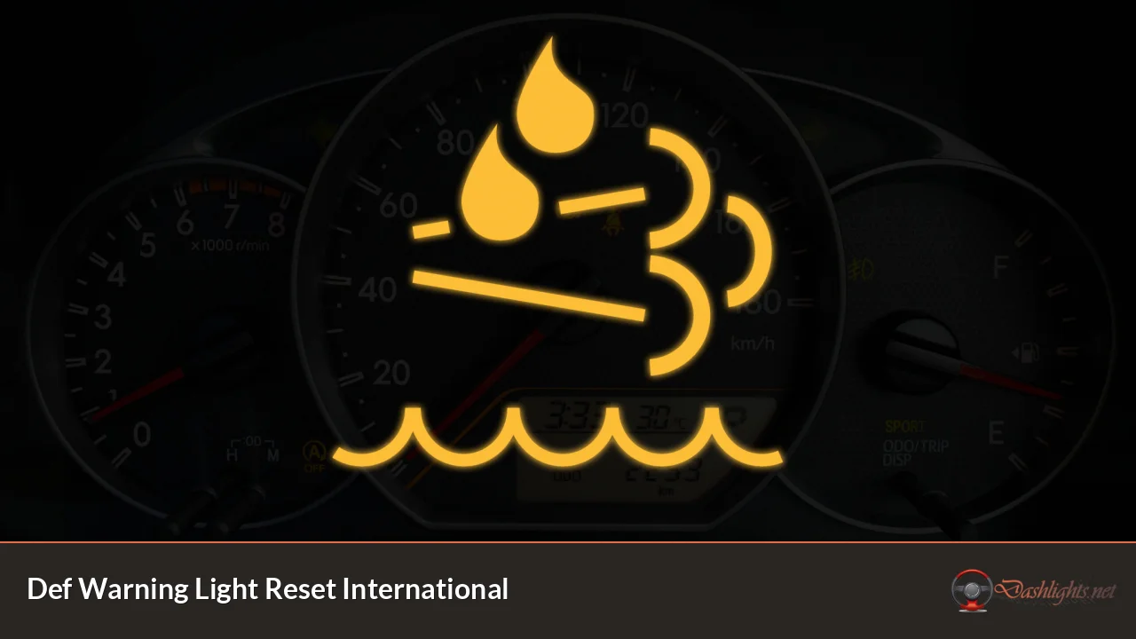 Def Warning Light Reset International