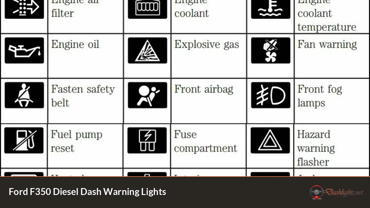 Ford F350 Diesel Dash Warning Lights