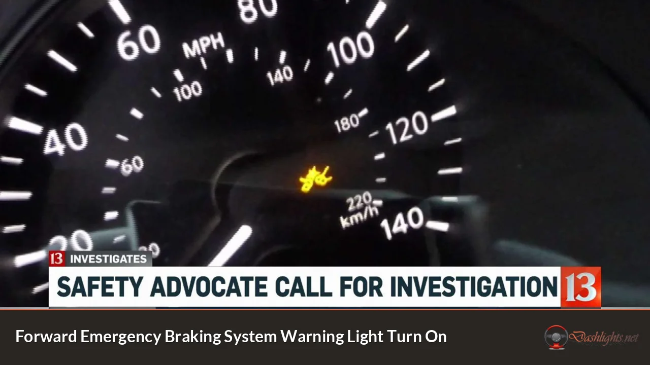 Forward Emergency Braking System Warning Light Turn On