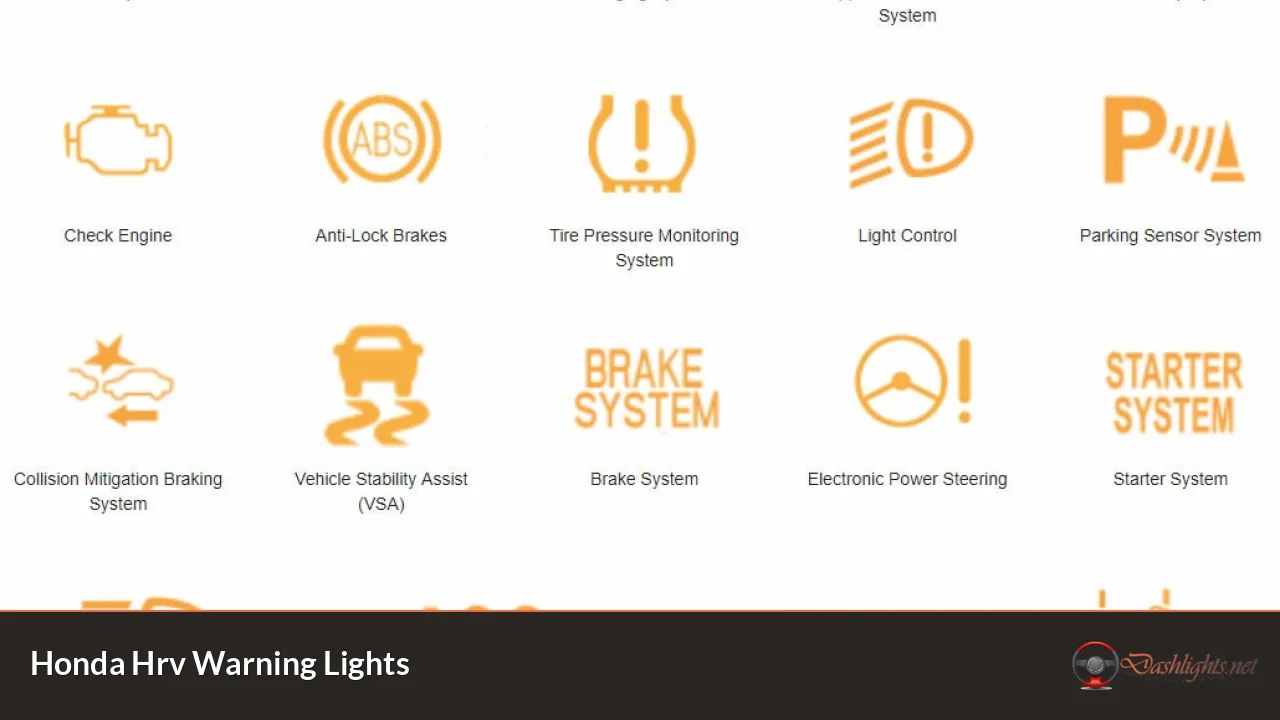 Honda Hrv Warning Lights