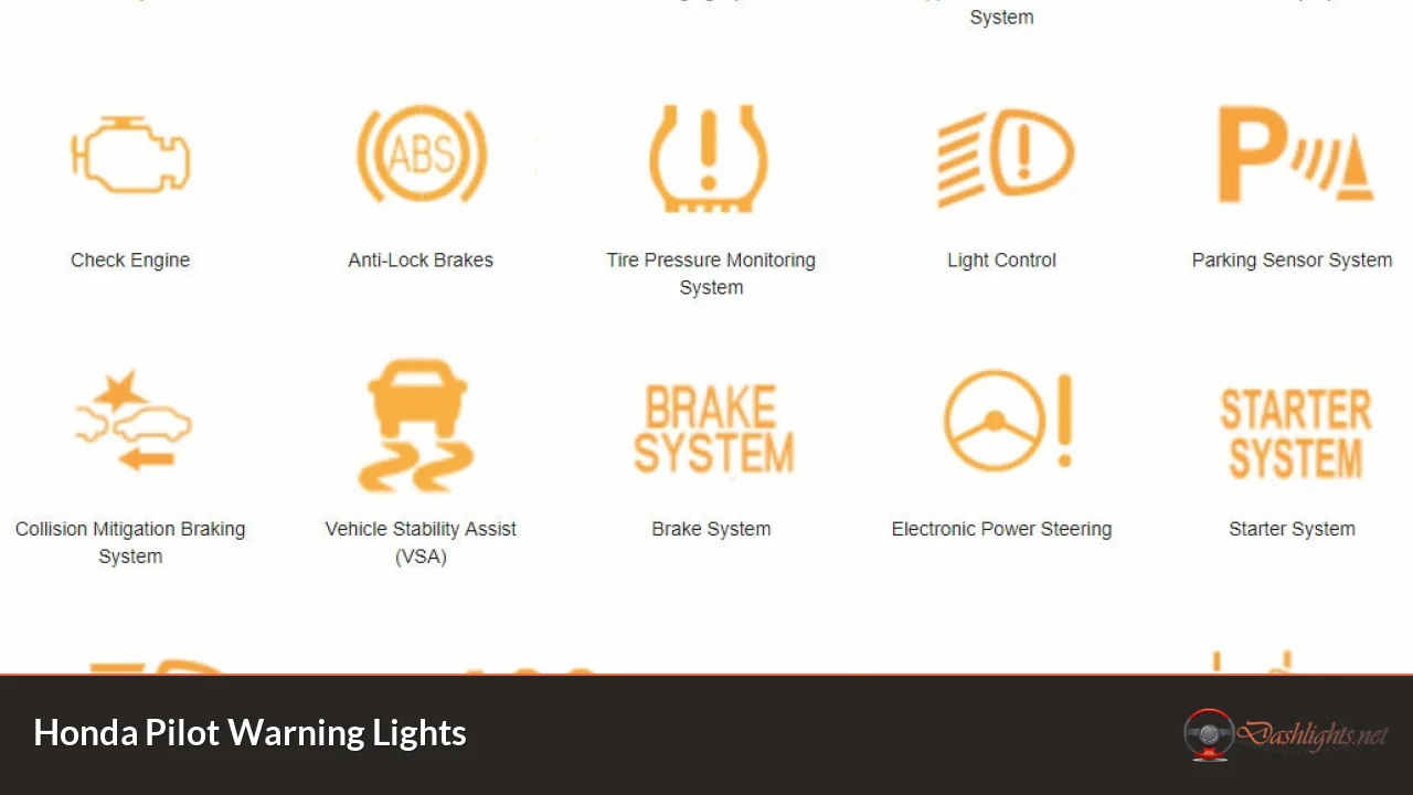 Honda Pilot Warning Lights