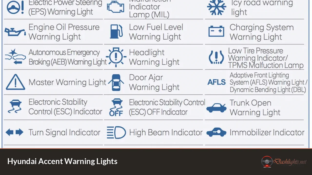 Hyundai Accent Warning Lights