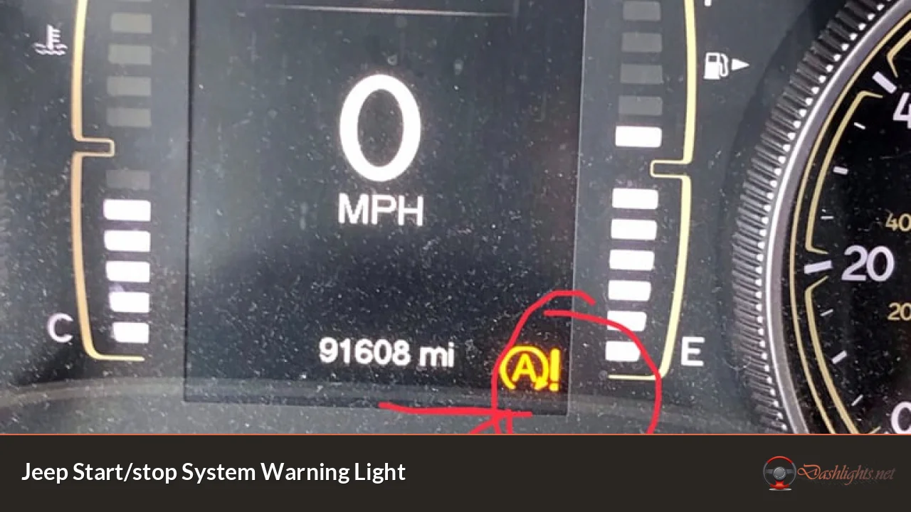 Jeep Start/stop System Warning Light