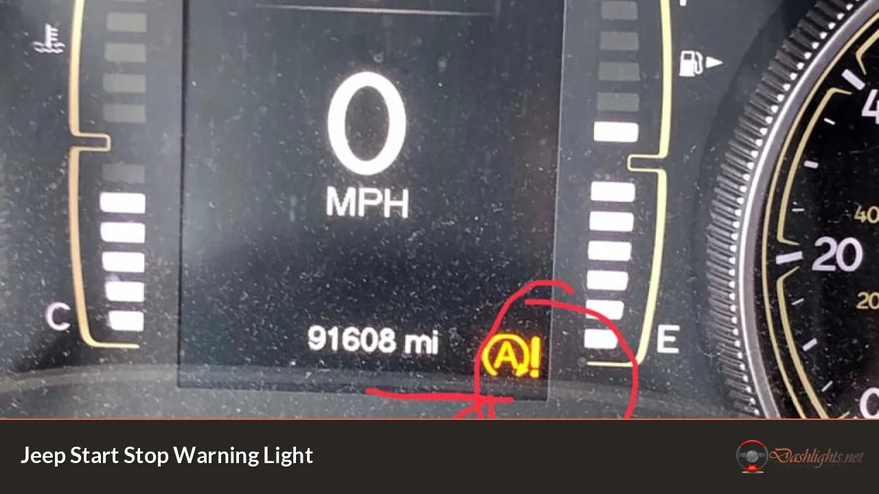 Jeep Start Stop Warning Light