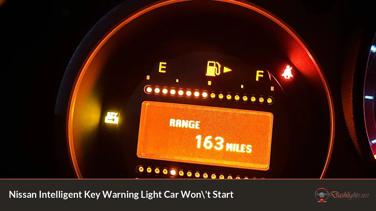 Nissan Intelligent Key Warning Light Car Won't Start