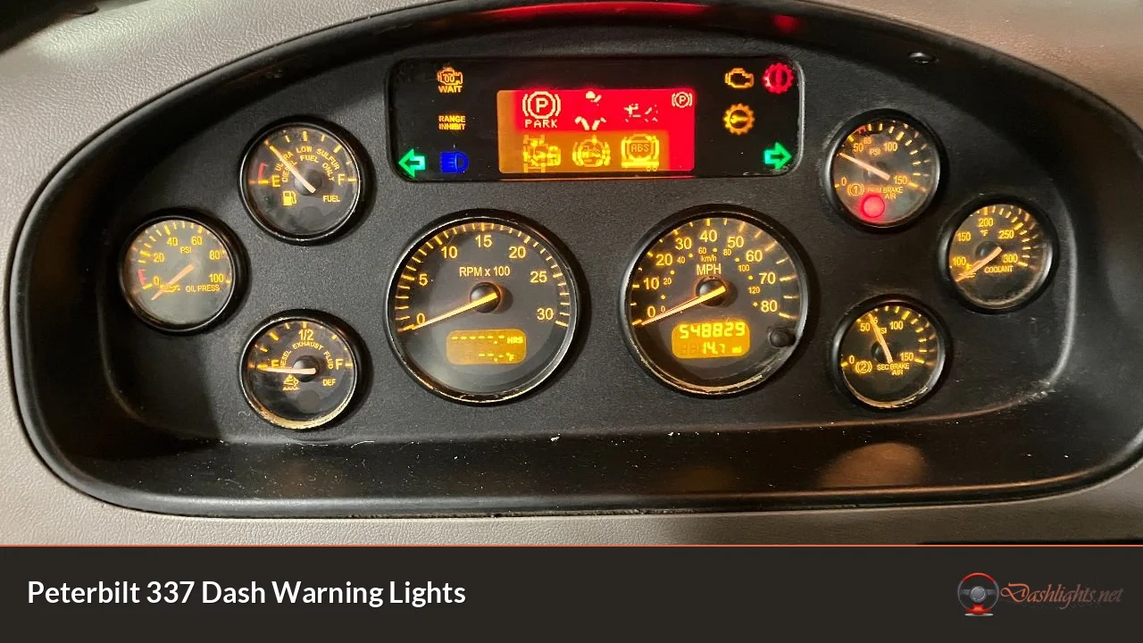 Peterbilt 337 Dash Warning Lights