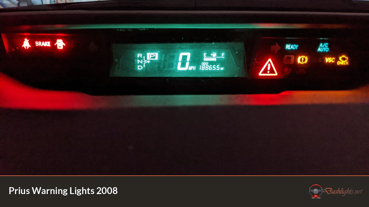 Prius Warning Lights 2008