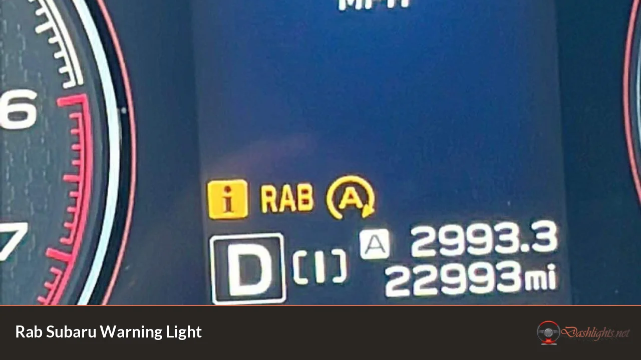 Rab Subaru Warning Light