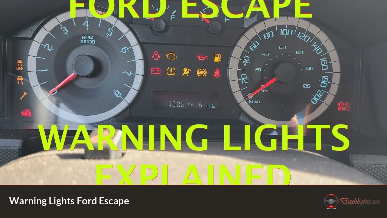 Warning Lights Ford Escape